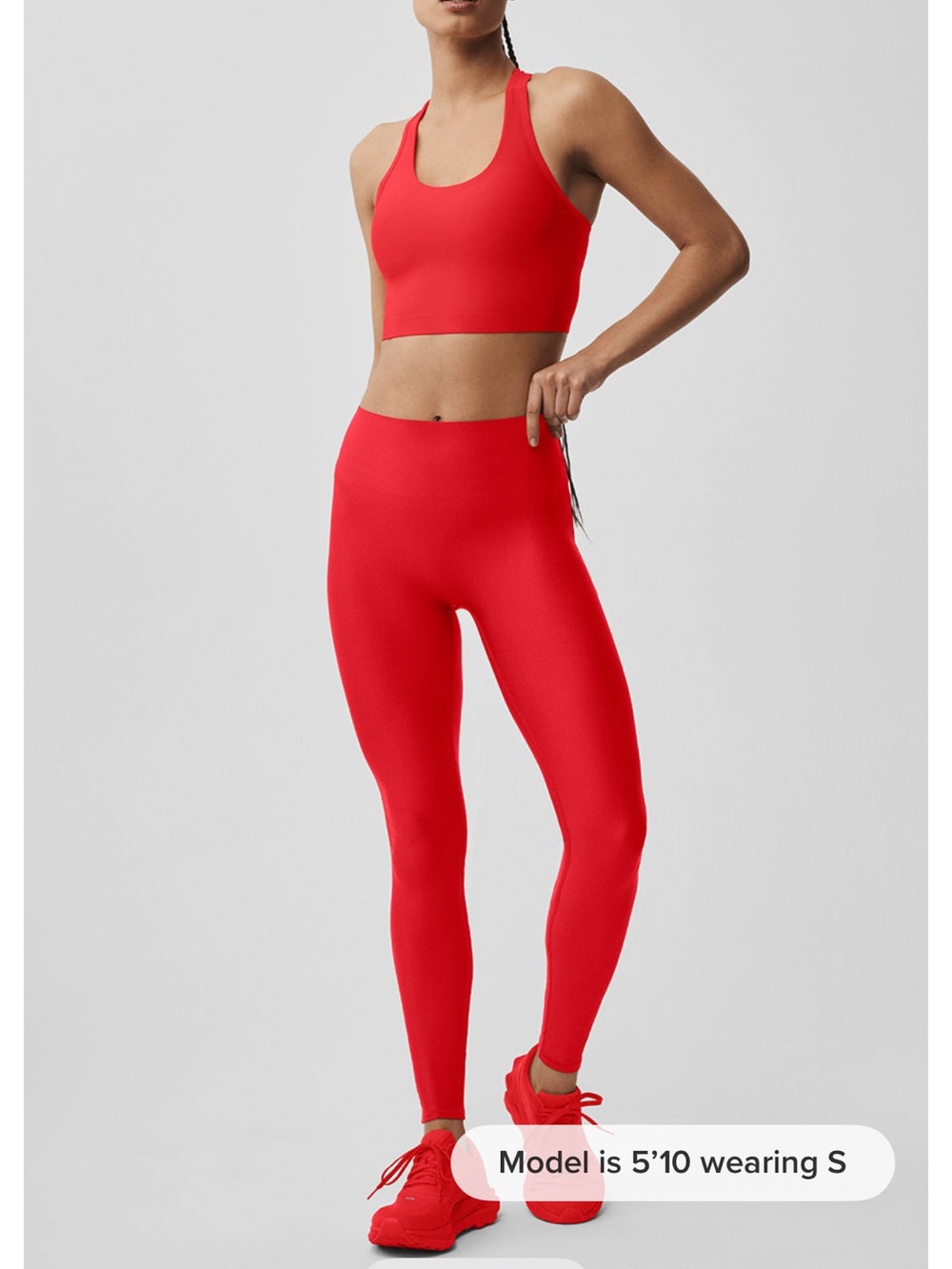 Alo Yoga Airlift High-Waist Sleek Legging in Bright Red - Small